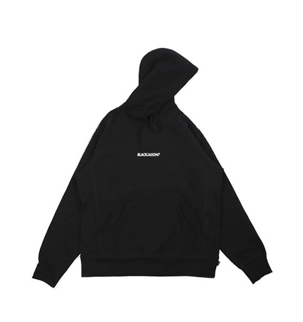 BLACKJASON7 SMALL LOGO HOODIE BLACK