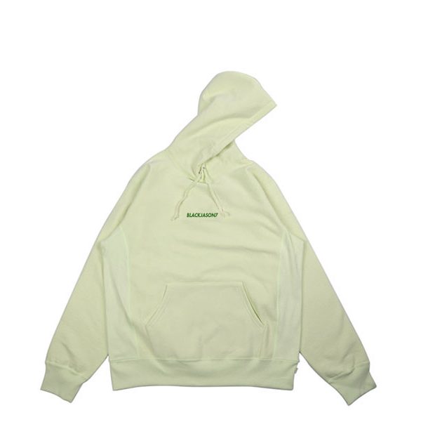 BLACKJASON7 SMALL LOGO HOODIE PALE LIME