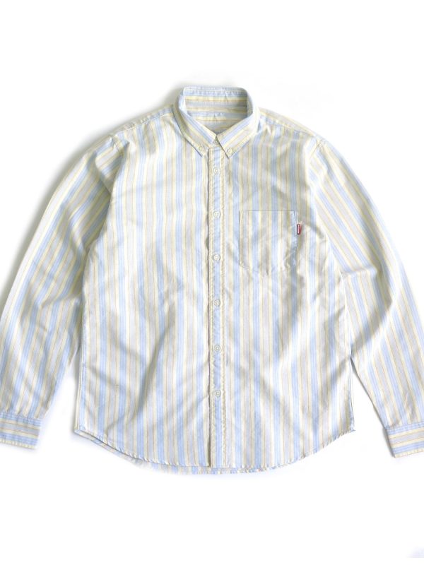 BLACKJASON7 STRIPE SHIRT PALE LIME