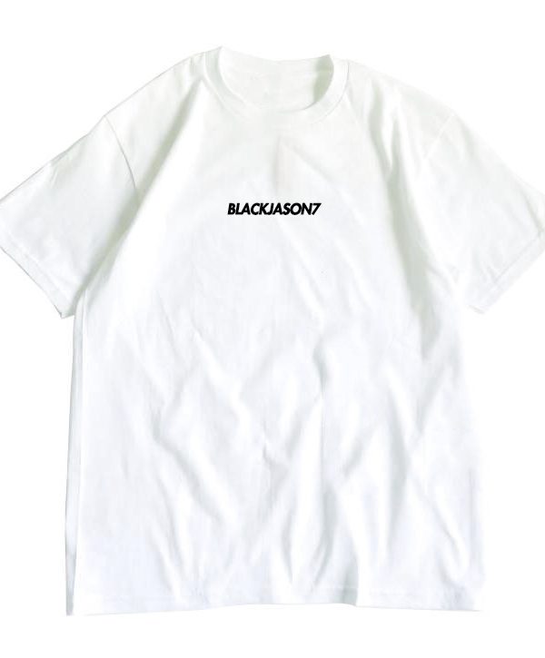 BLACKJASON7 SMALL LOGO TEE WHITE/BLACK