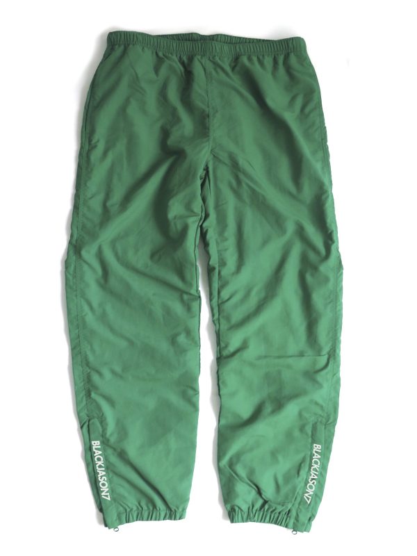 BLACKJASON7 STRIPE LOGO WARM UP PANT GREEN